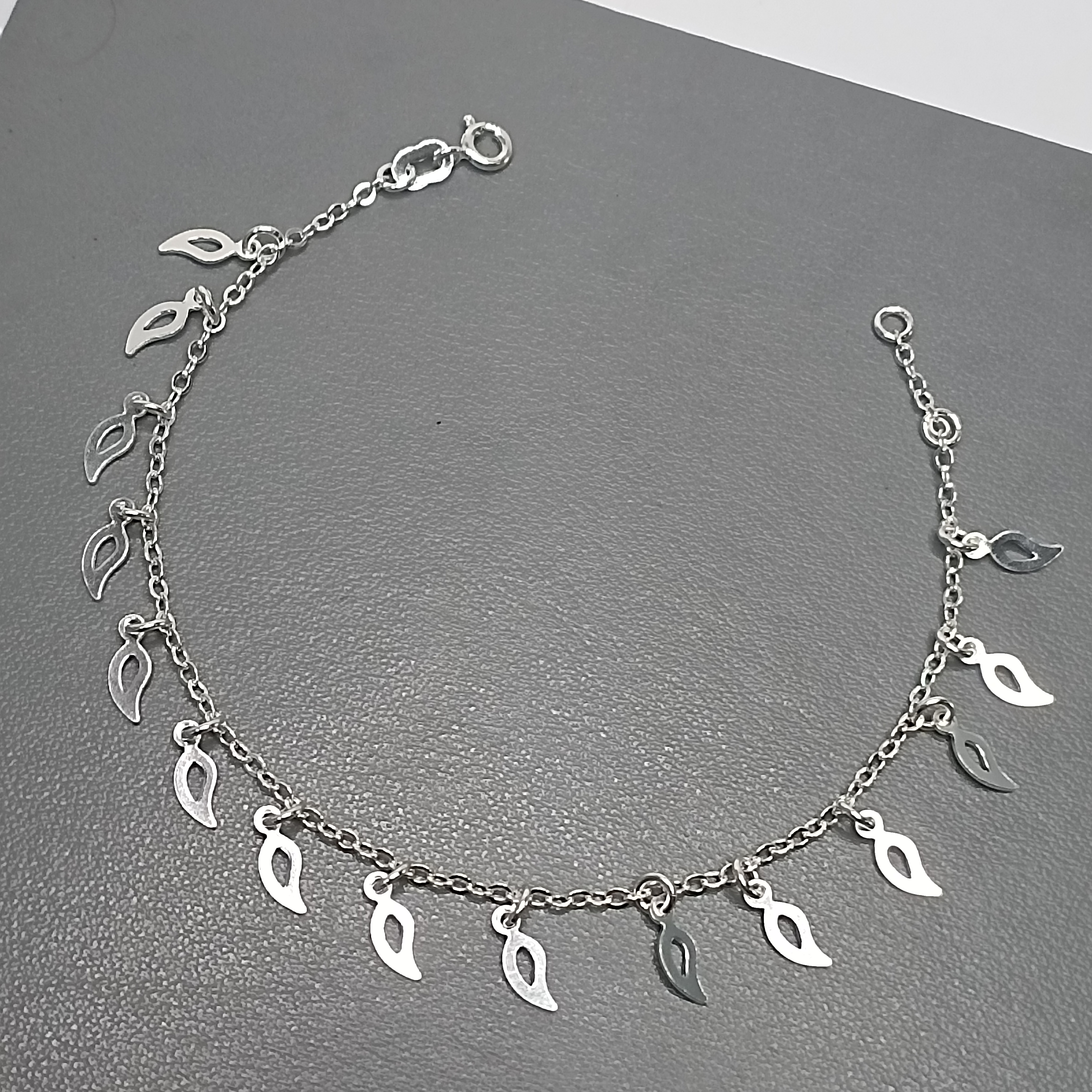 Pulseira De Prata Montagem 15 Pimenta Pendente Fio Cod:PU-111