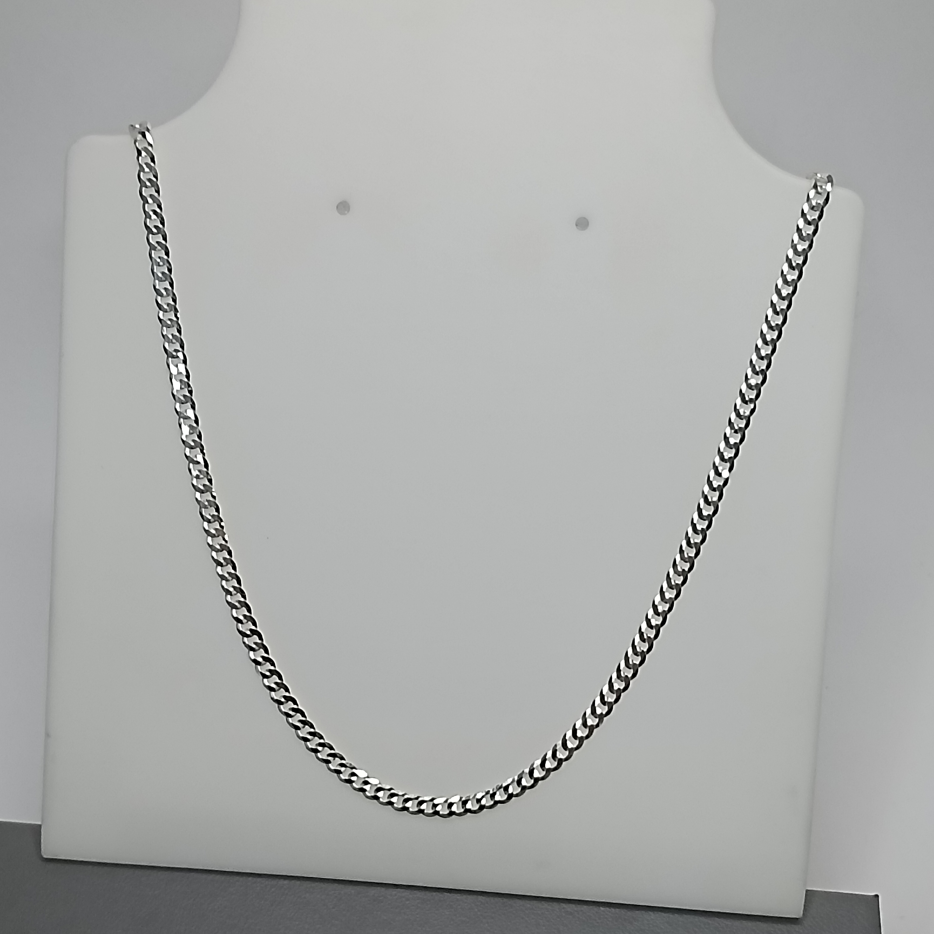 Corrente De Prata Grume 3mm 60cm Cod:C2