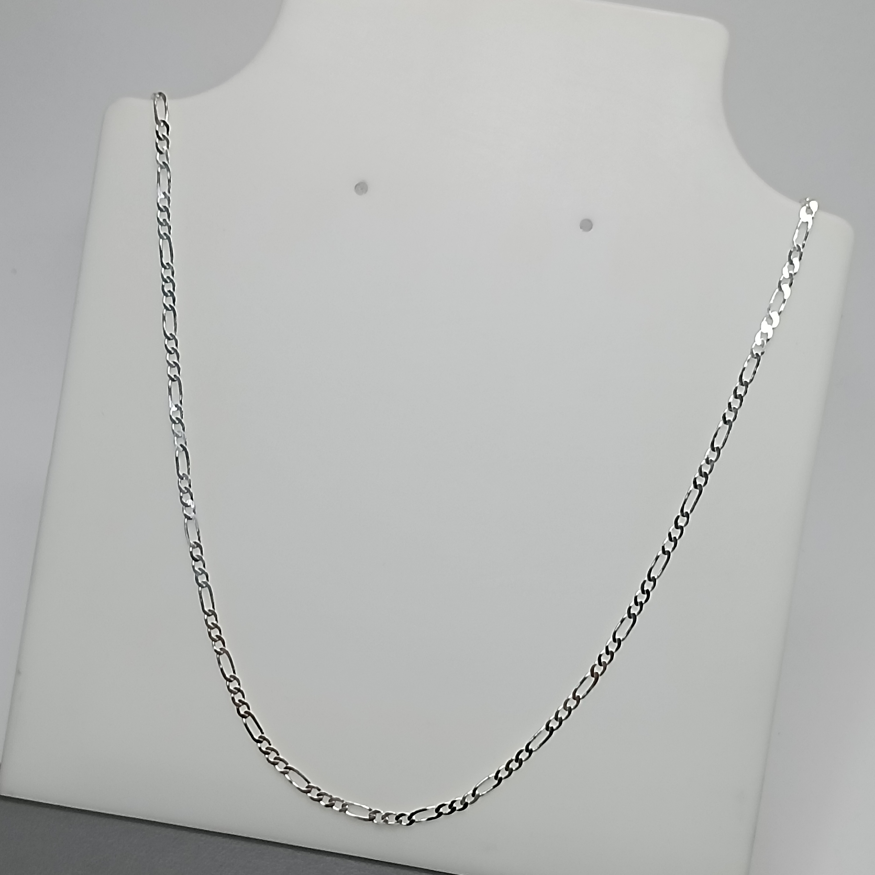 Corrente De Prata 3x1 2mm 60cm Cod:C2