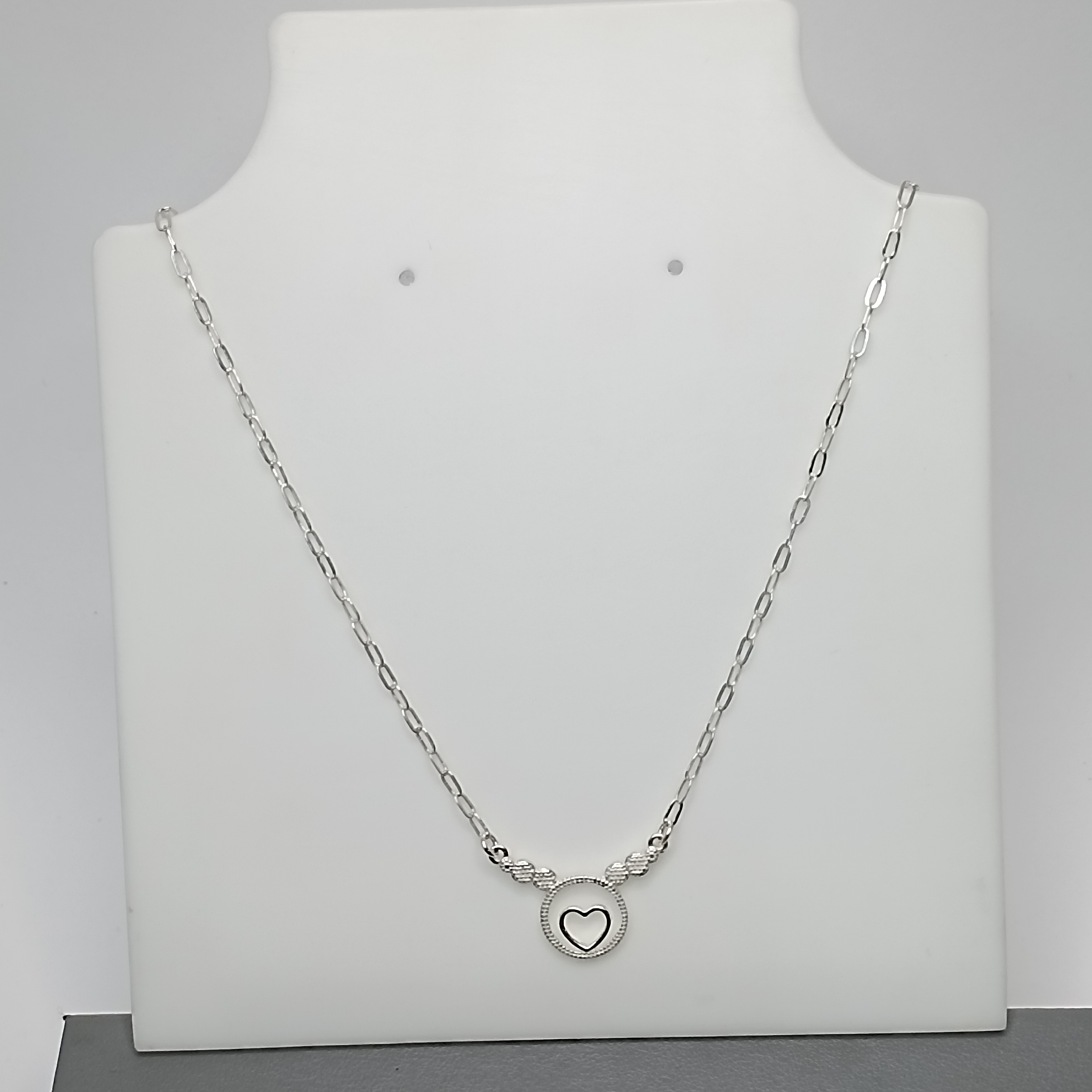 Gargantilha De Prata Choker Montagem Placa Vazada Coração Vazado Meio Cod:G2-13